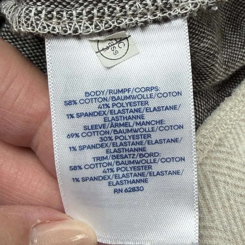 Lands End Sweater 1X Houndstooth Knit Pullover Plus Size Cozy Neutral Top - Picture 9 of 9